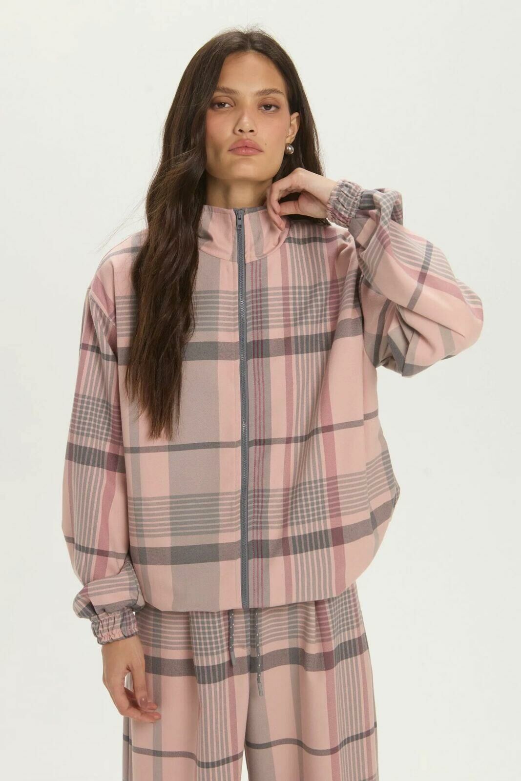 Imagem de Jaqueta Melina Rosa Check Le Blog